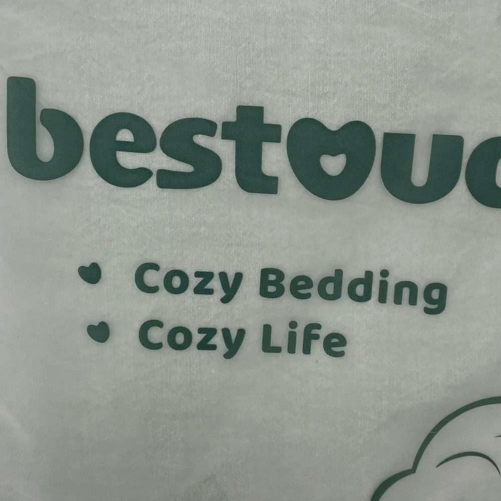 BESTOUCH Full Duvet Cover Set Sage Green 100% Washed Cotton Breathable
